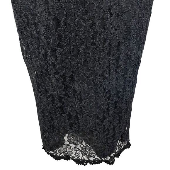 Liz Claiborne Halter Vintage Square Neck Lace Midi Formal Dress Whimsigoth 6 P - Picture 7 of 15